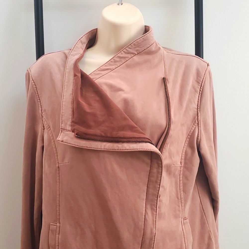 Anthropologie Marrakech Moss Ronika Draped Moto Jacket women size M